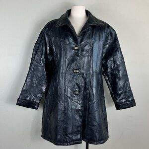 MAXAM Italian Mosaic Design Top Grain Lambskin Genuine Leather Patchwork Coat